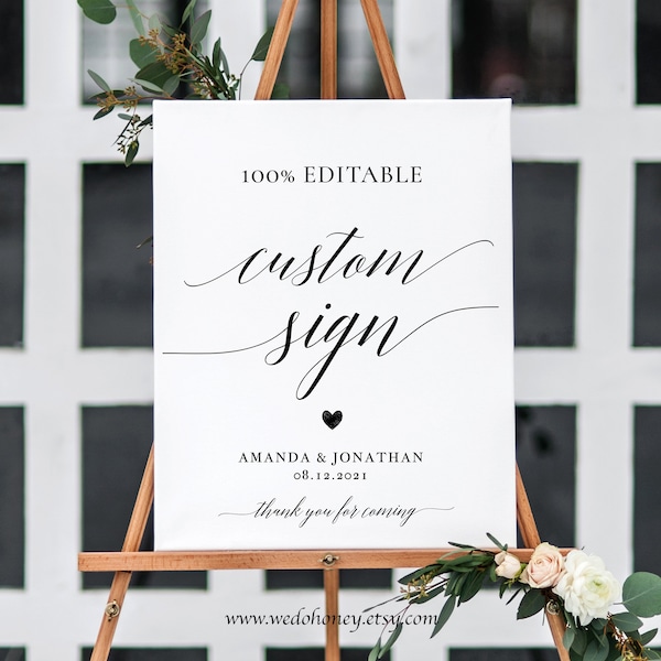 Custom Wedding Signs - Etsy