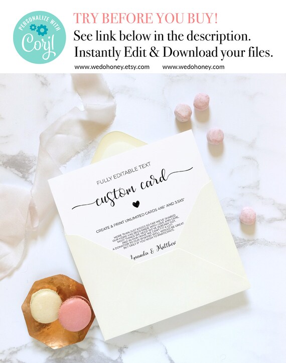 Custom cards wedding, Bridesmaid card proposal printable, Fully Editable Text, Wishing well card template download, Collection 11 Il_570xn