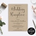 Kate Butler reviewed Wedding Reception Invitation Printable - Wedding Reception - Wedding Kraft Reception Invitations - Reception - Downloadable Wedding #WDH0187