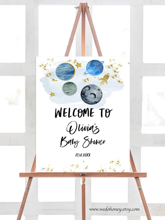 Editable Space Baby Shower Bundle, Space Baby Shower Pack, Outer Space