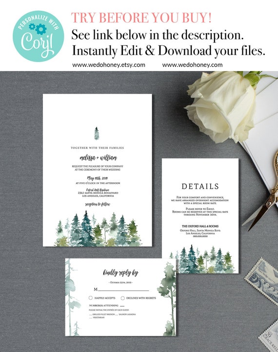 4X6 Wedding Invitation Template 5