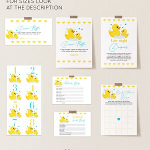 Rubber Ducky Baby Shower Games Printable, Editable Baby Games With ...