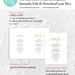Gold Wedding Menu Printable Template Editable Instant - Etsy