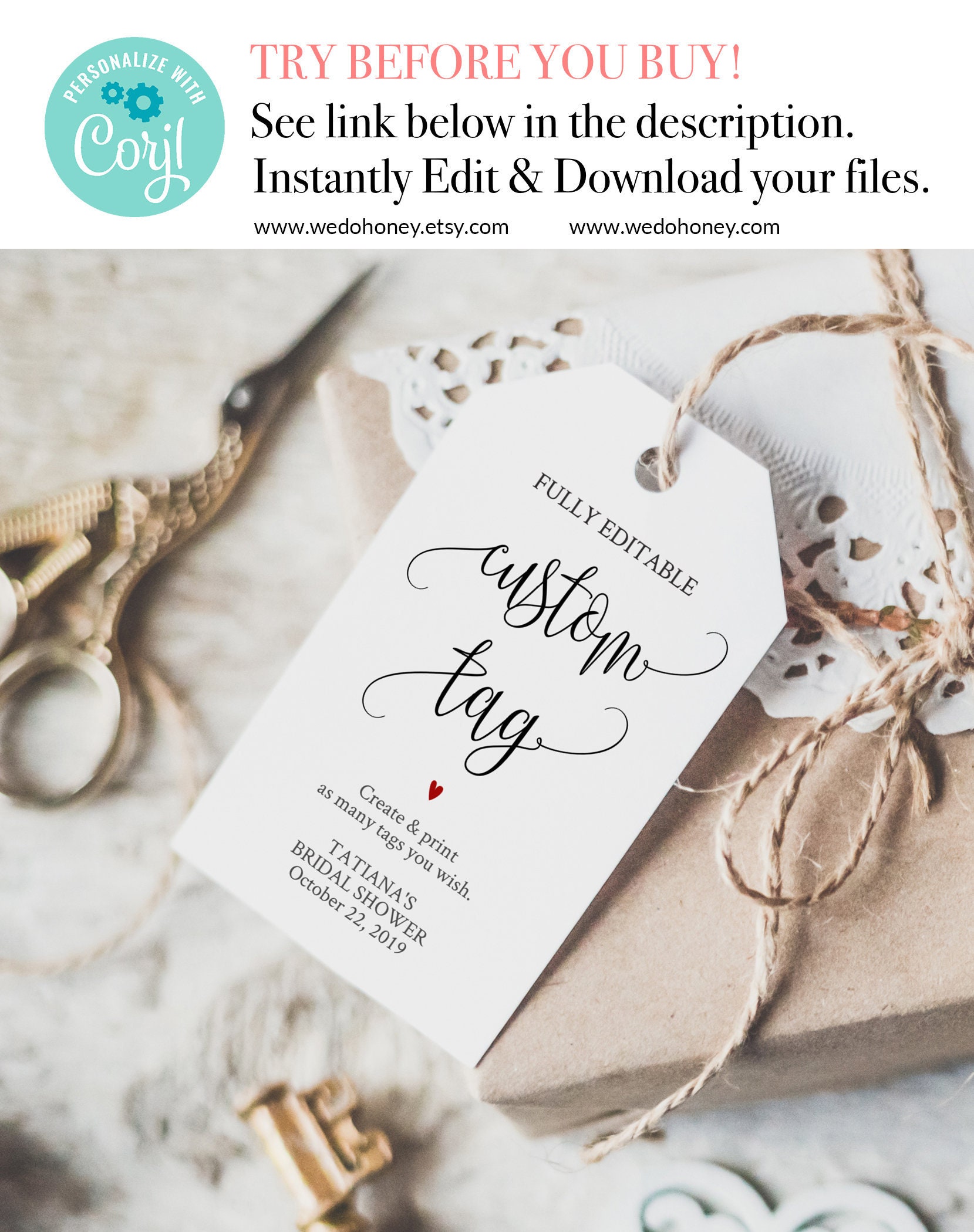 PNG Digital Download Editable Template Gracie And Joy 1 5 X 2 5 Inch 