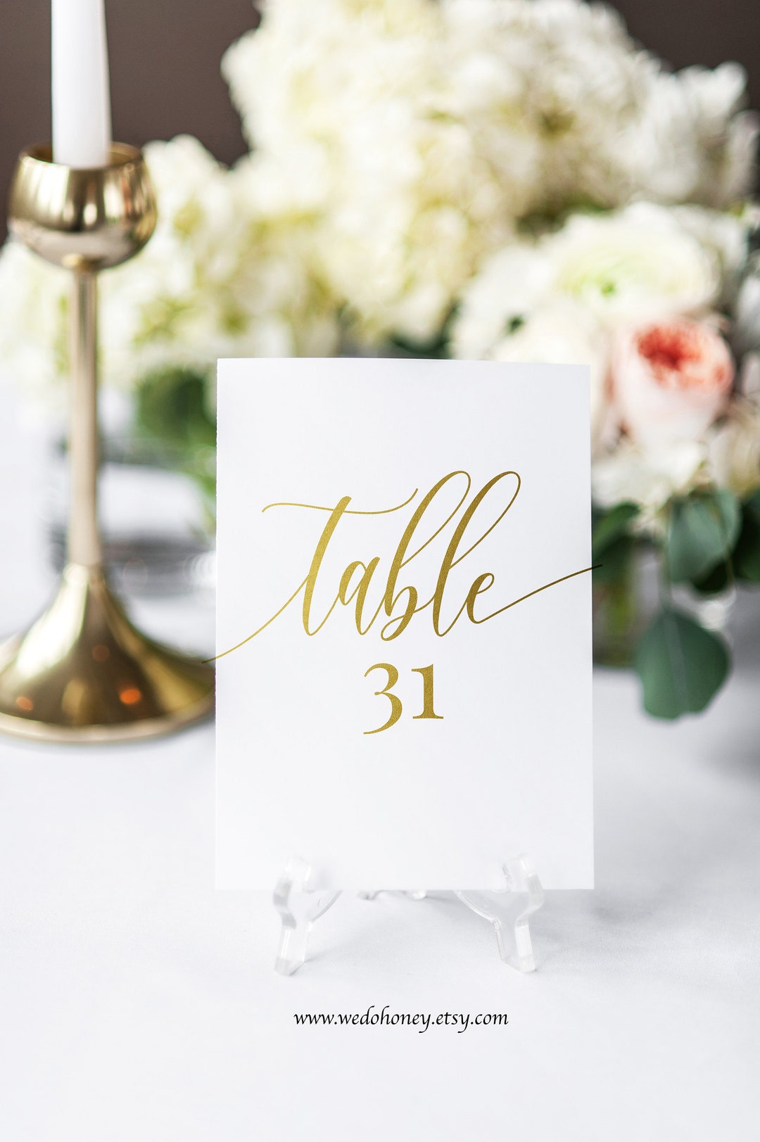 Gold Table Numbers Printable Editable Text Downloadable Wedding 0035 - Etsy