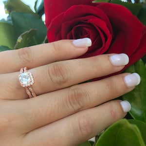 Diamond engagement ring rose gold ring,Art  Deco Ring Set-Engagement and Wedding RingEngagement Ring Set-Elegant Wedding Ring promise ring