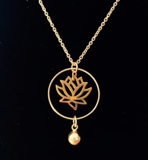 Silver Lotus Necklace-sterling Silver Circle Jewelry-gold Silver Lotus Necklace-sterling Silver Circle Jewelry-gold