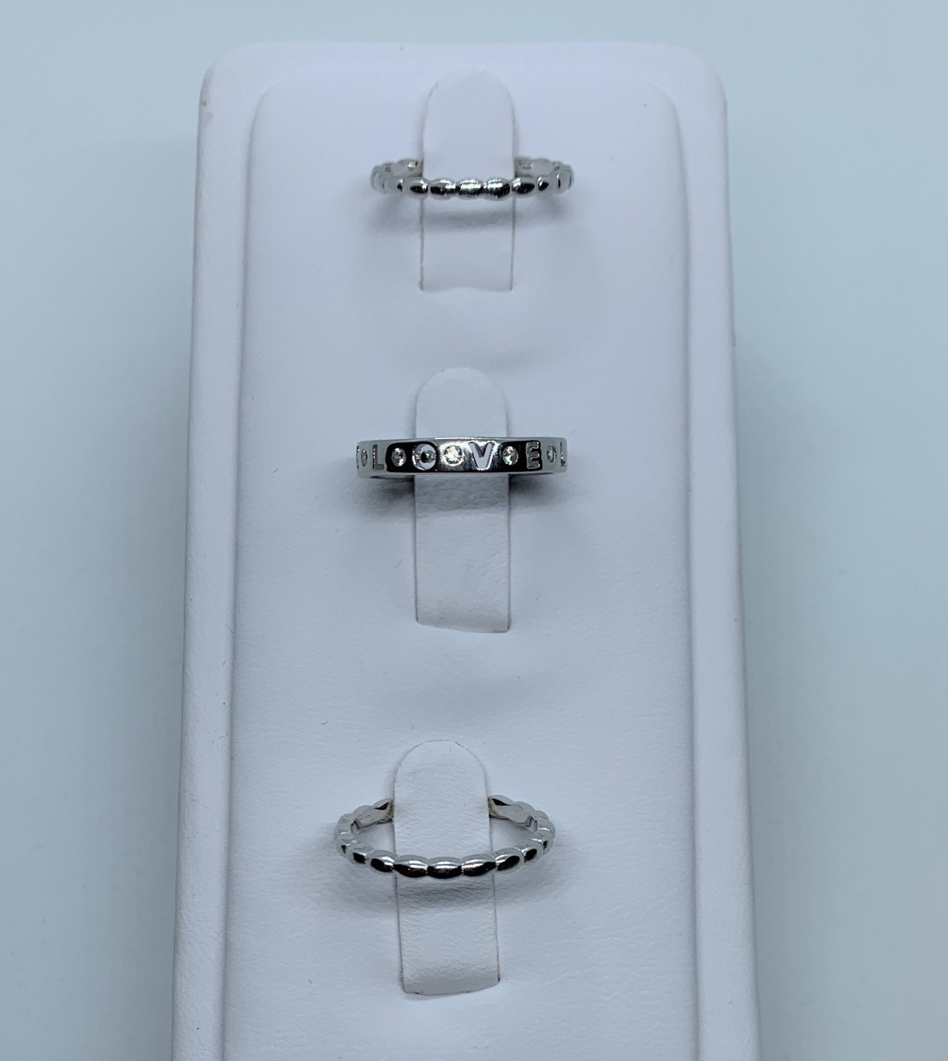 Love Ring-stacking Rings-scallop Design-silver Stack | Etsy