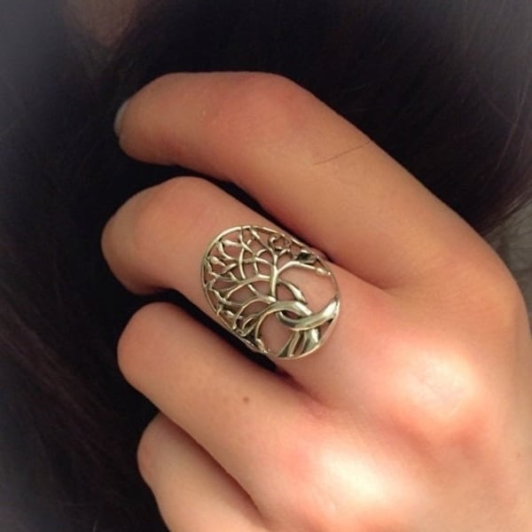 On Sale Now Tree of Life Ring-Silver Tree Ring-Sterling Silver Tree of Life Ring-Family Ring-Celtic Ring-Yoga Ring-Spiritual Ring-Tree Ring