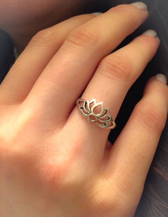 Lotus Ring Sterling Lotus Ring Sterling