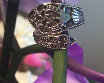 Spoon Ring-Sterling Silver Spoon Ring-Vintage Spoon Ring-Vintage Victorian Spoon Ring-Statement Ring-925 Spoon Ring-Thumb Ring-Index Ring