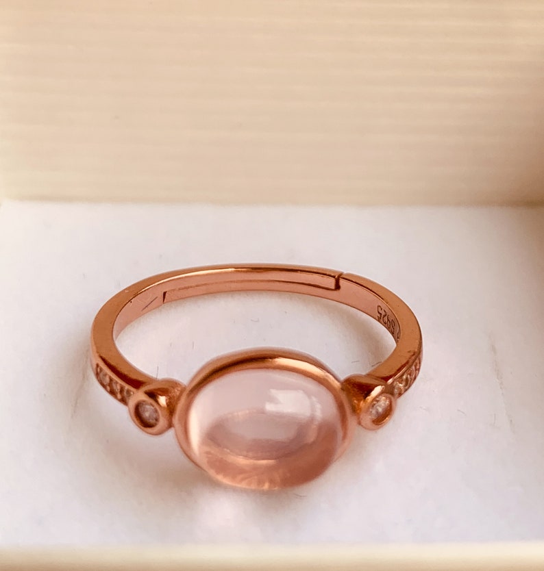 Rose Quartz Ringpromise Ringgenuine Rose Quartzengagement Etsy