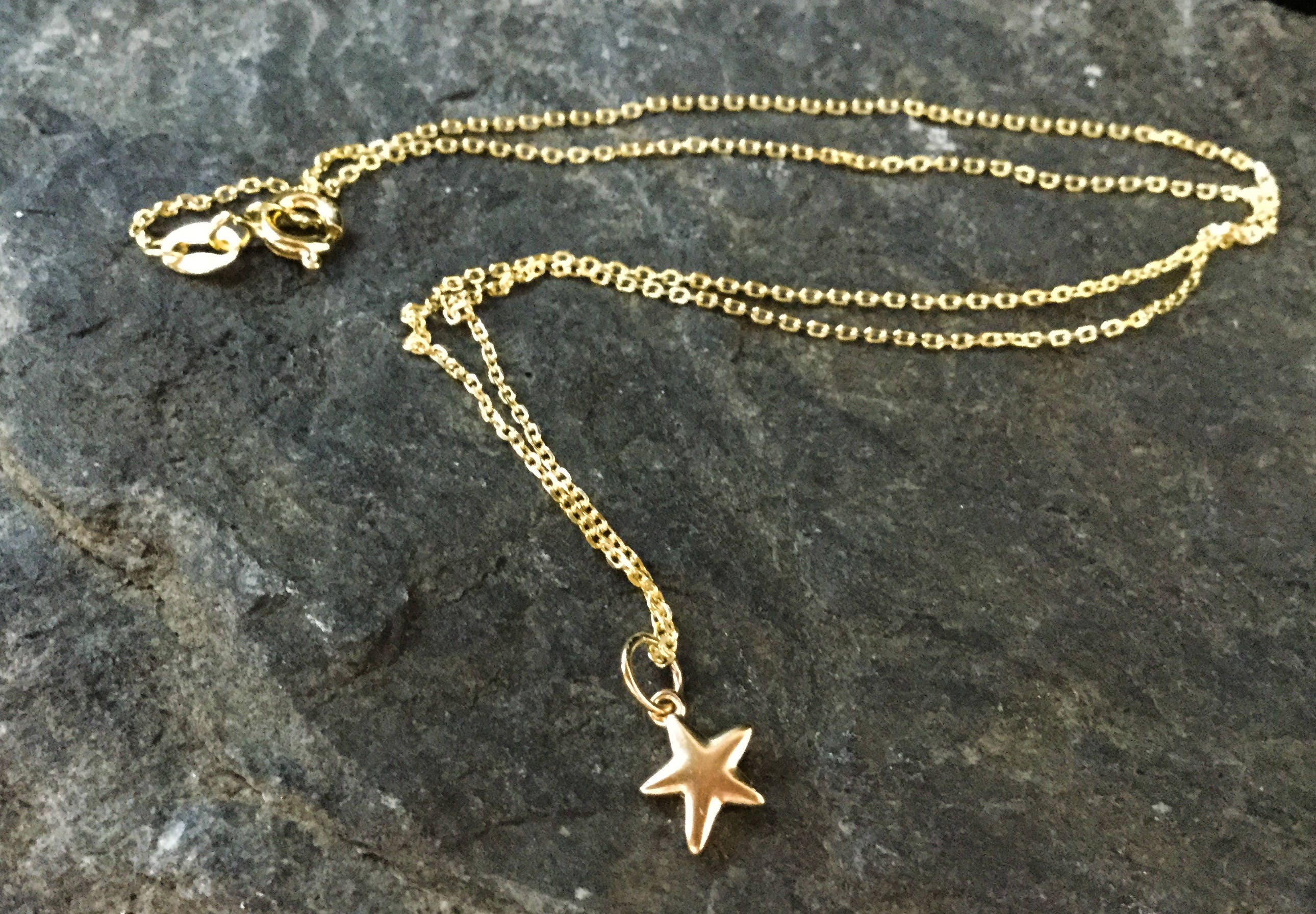 Star NecklaceGold star NecklaceChildren's jewelrySmall | Etsy