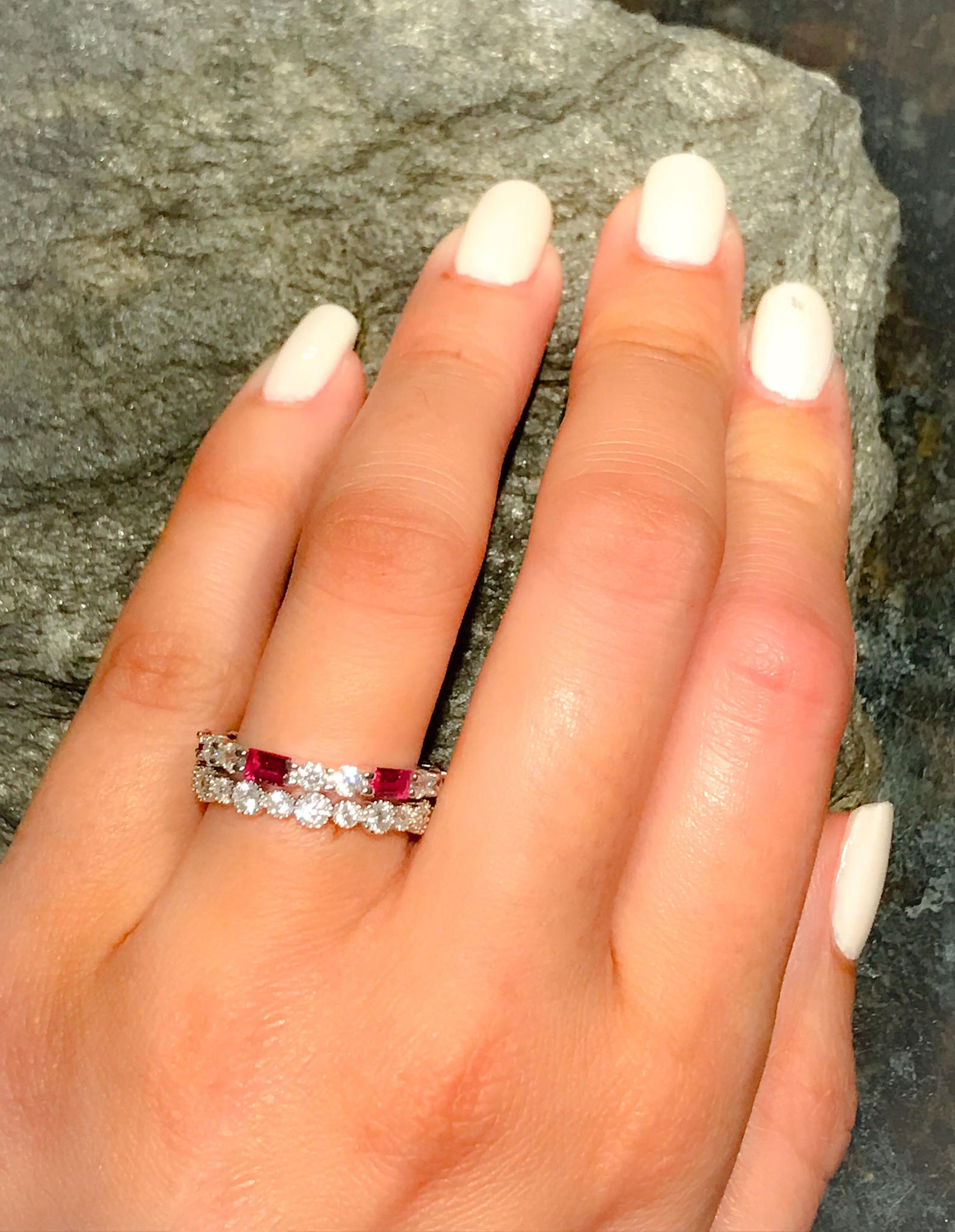 Wedding Eternity Bandscz Eternity Ringsanniversary Etsy