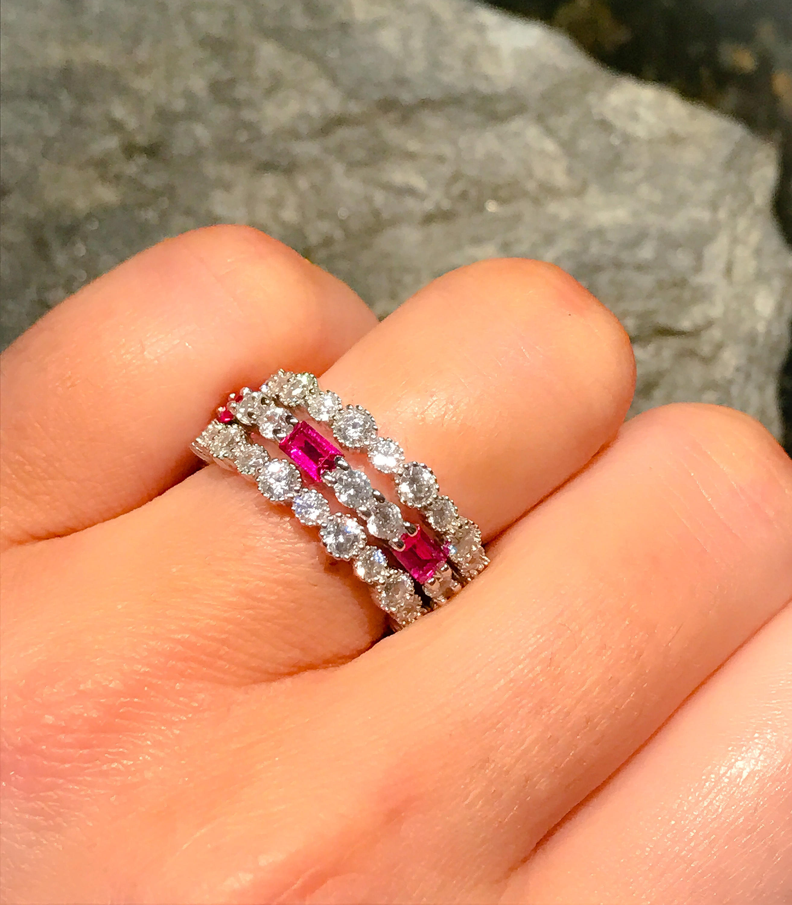 Diamond Wedding Ringcz Eternity Ringsanniversary Etsy