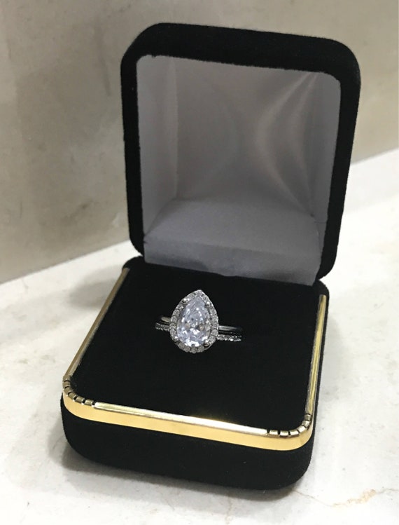 large teardrop ring