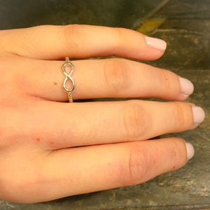 Infinity Ring-sterling Silver Infinity Ring-promise Ring-stacking Ring ...