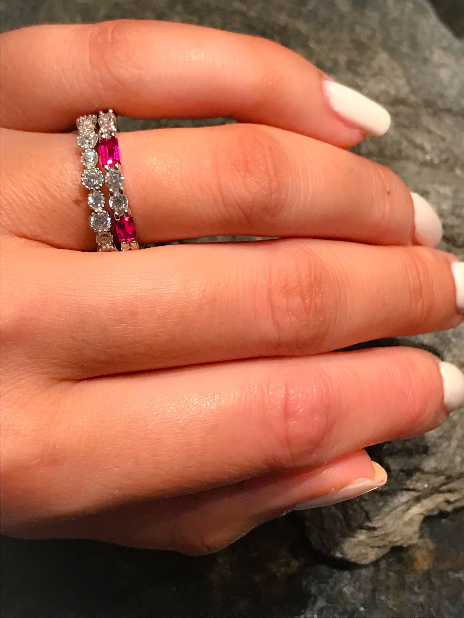 Wedding Eternity Bandscz Eternity Ringsanniversary Etsy