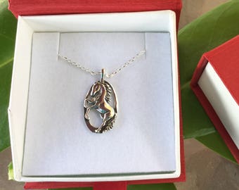Horse necklace,silver horse necklace,horse pendent,sterling silver horse, Equestrian jewelry,equestrian necklace,silver equestrian necklace