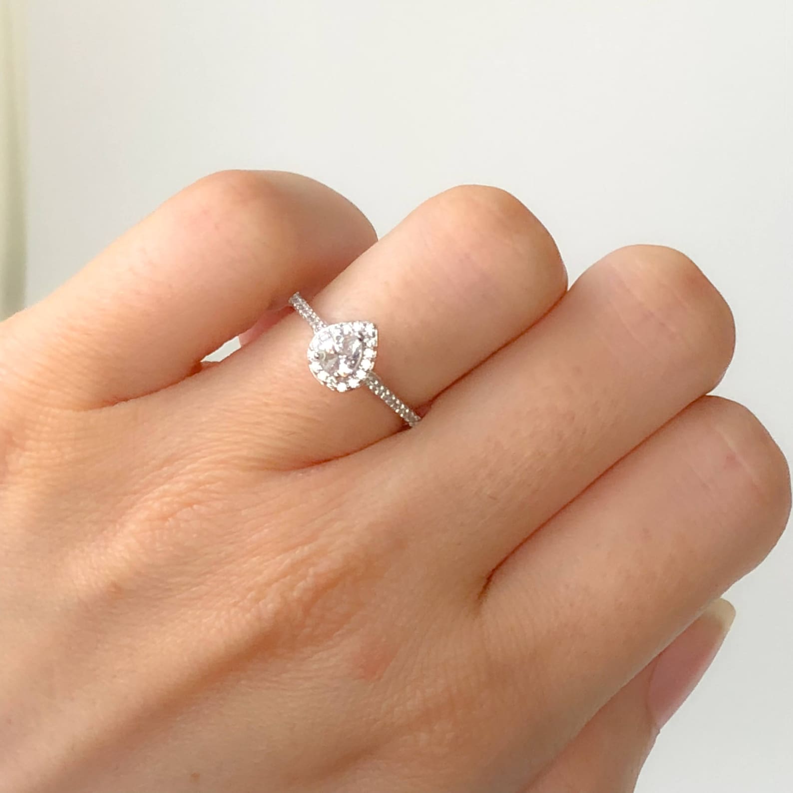 Teardrop Engagement Ringmini Teardrop Ringpear Engagement Etsy