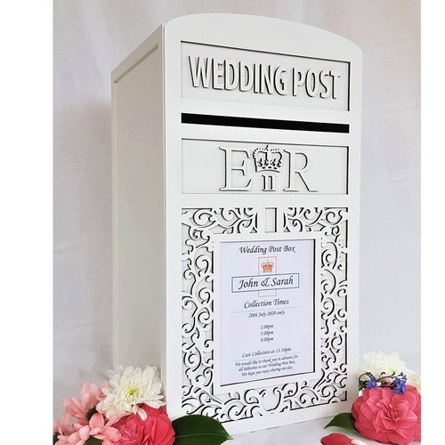 Mr & Mrs Personalised Lockable Wedding Card Post Box Locking Etsy UK