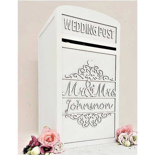 Personalised Lockable Wedding Card Post Box Etsy