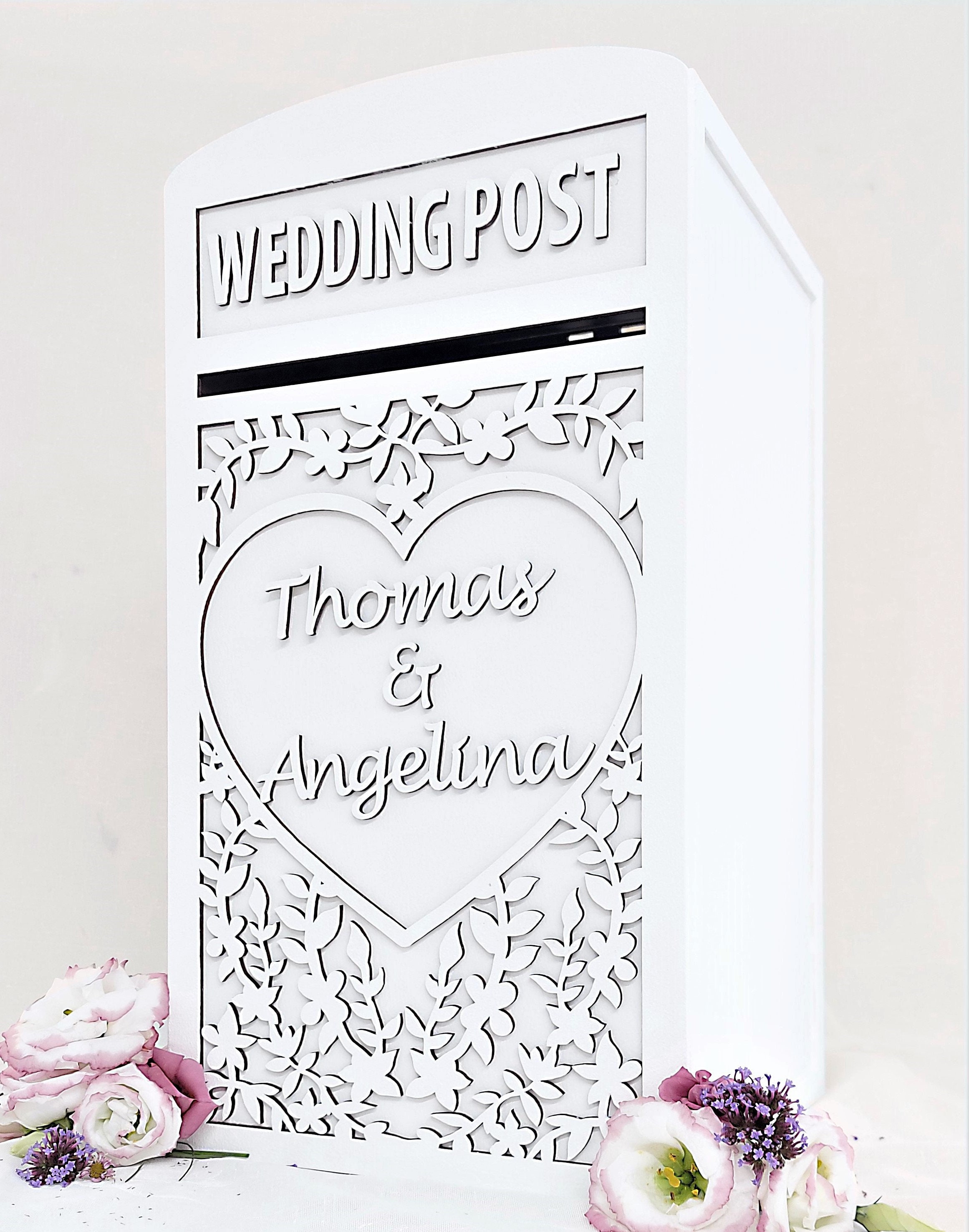 Large Personalised Wedding Card Post Box Lockable 'ditsy Etsy