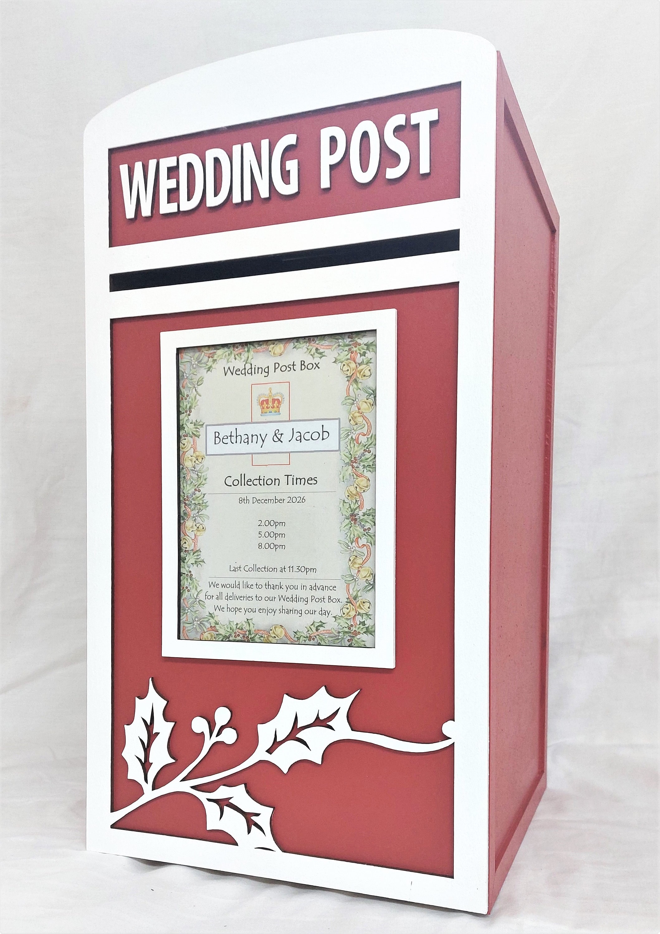 Large Wedding Card Post Box Assembled Personalised Winter