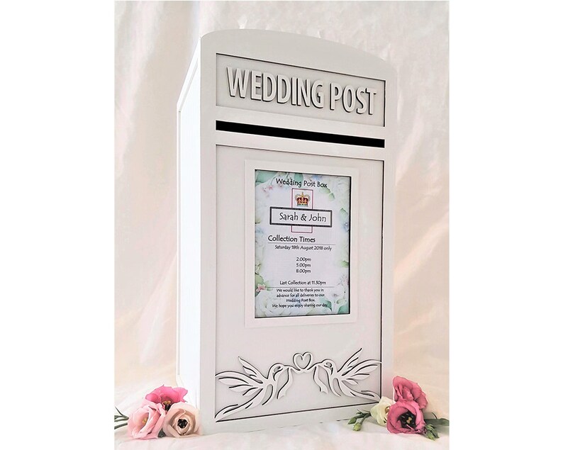 Large Lockable White Wedding Card Post Box 'Little Etsy