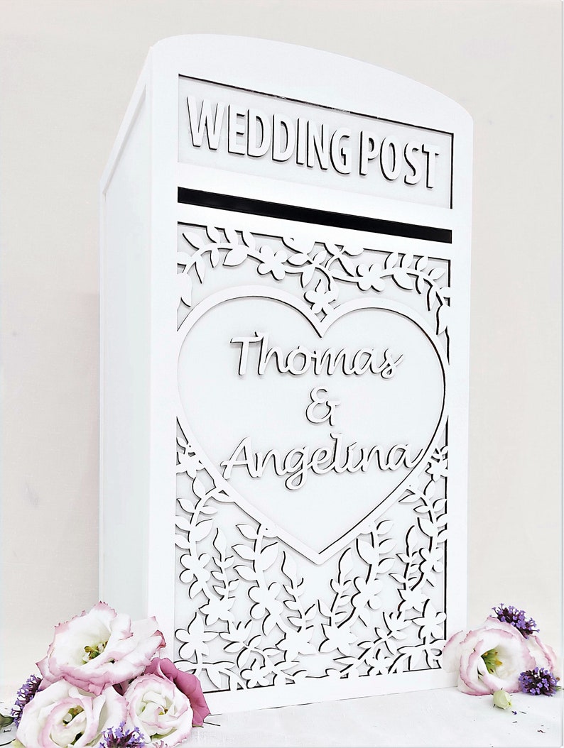 Large Personalised Wedding Card Post Box Lockable 'ditsy Etsy