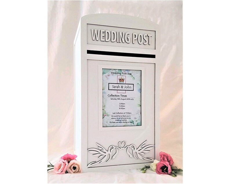 Large Lockable White Wedding Card Post Box 'Little Etsy