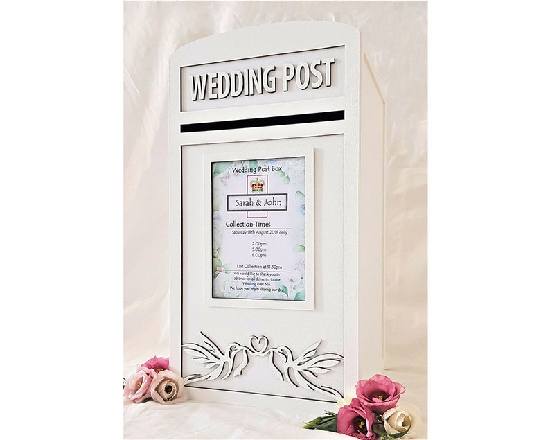 Large Lockable White Wedding Card Post Box 'Little Etsy