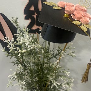 Graduation 2025, Class of 2025, Grad Decor, Graduation Table Centerpieces, Set of 3, Mason Jar Picks,