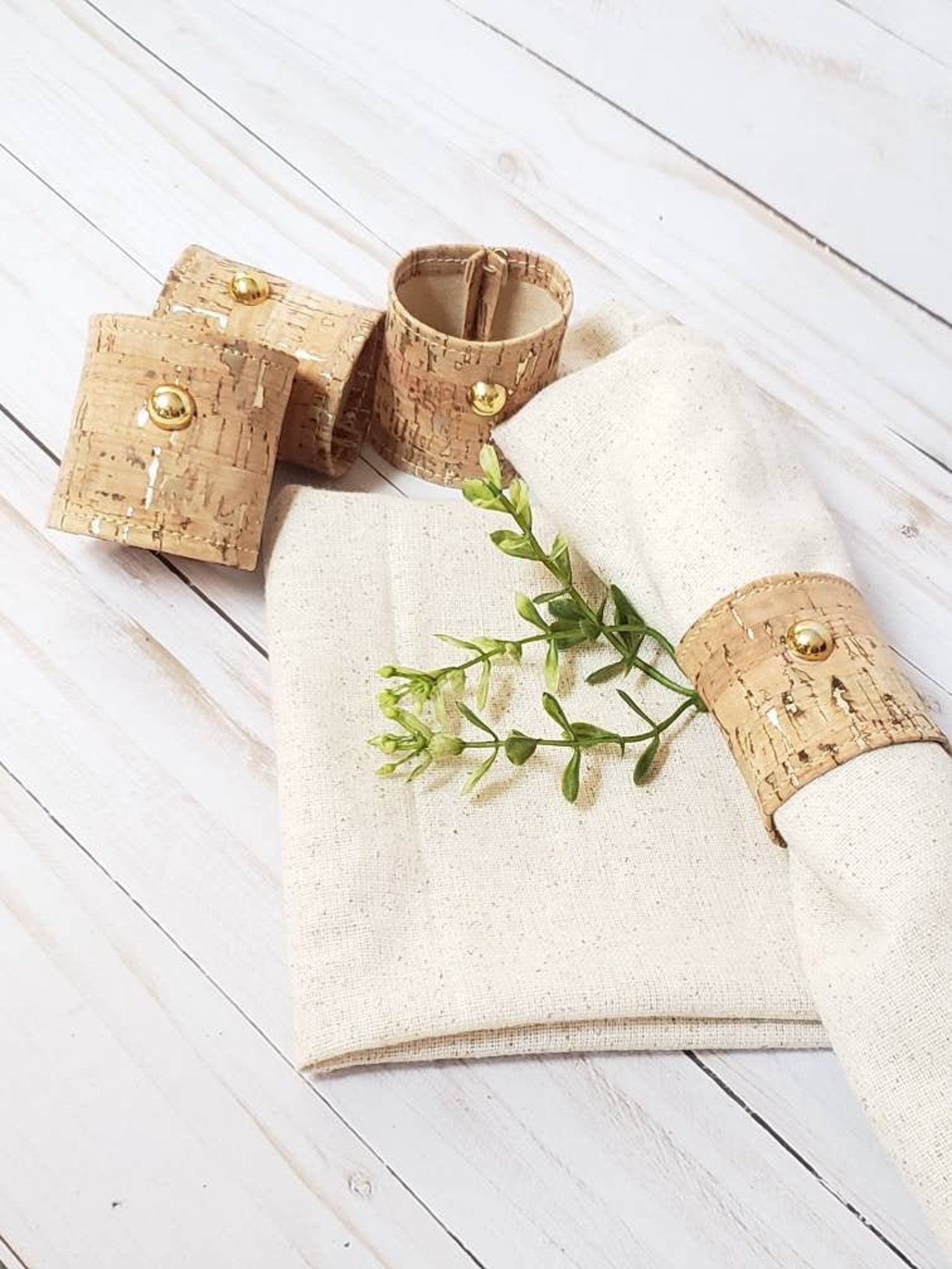 Napkin Rings Natural Cork Napkin Rings. Wedding DecorTable Etsy