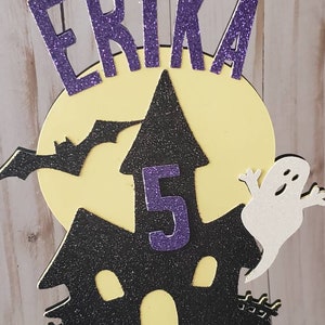 Hunted house cake topper, Halloween cake topper,Party cake topper, Halloween party decor, Personalize Halloween cake topper,