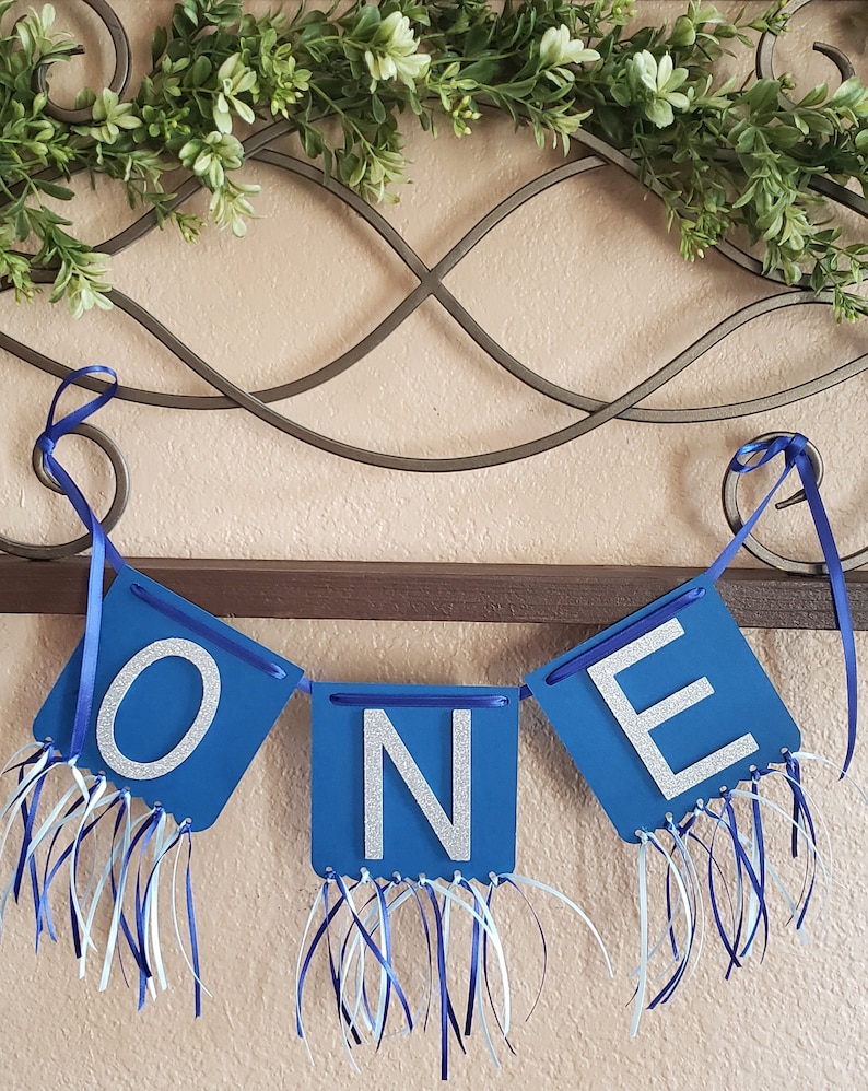 Name Banner High Chair Banner,Birthday Banner One Boy Banner Fun Banner I/'m One Banner