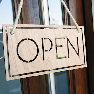 Modern Open and Closed Sign Set - Etsy