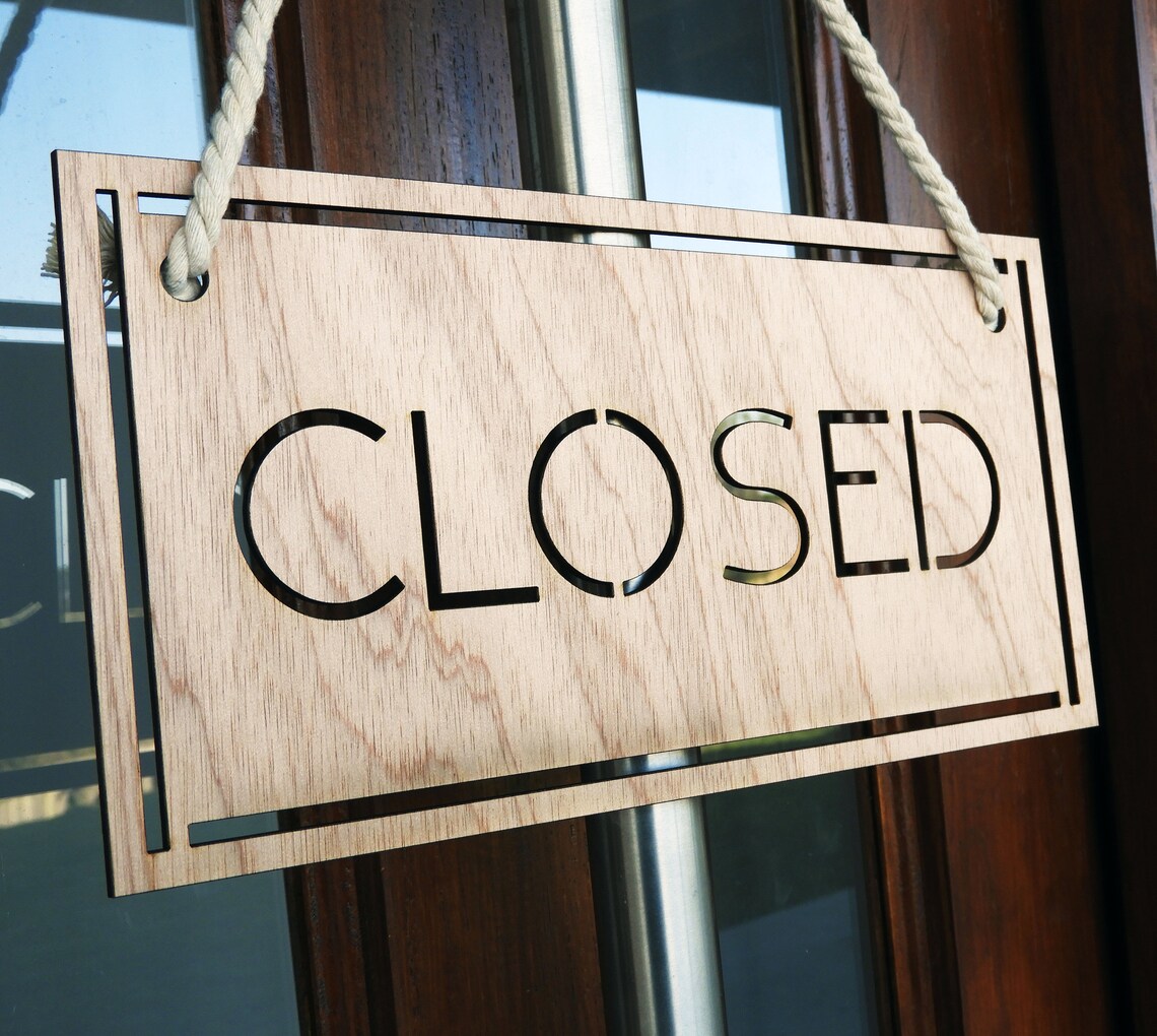 Modern Open and Closed Sign Set - Etsy