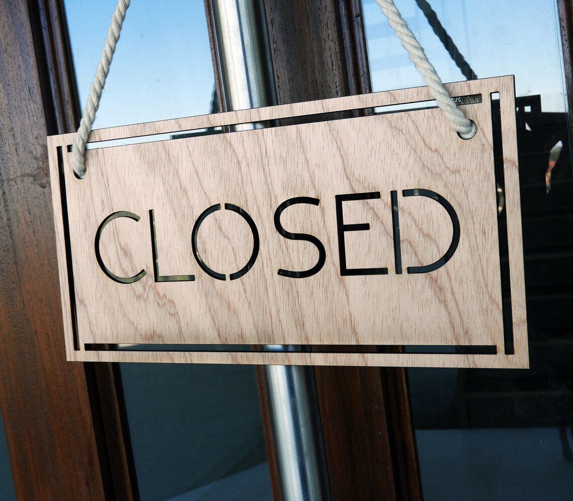 Modern Open and Closed Sign Set - Etsy