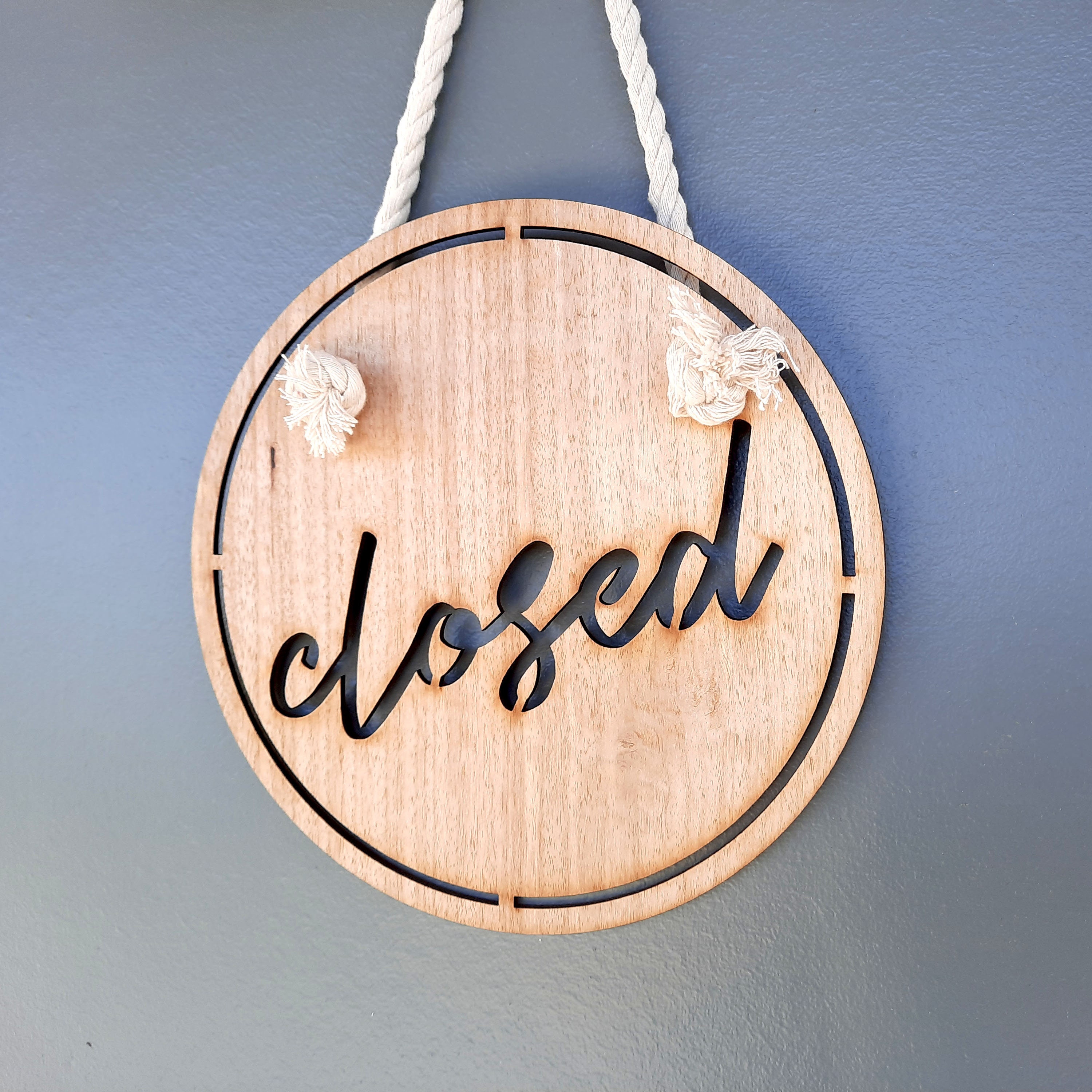 Round Modern Open and Closed Sign - Etsy