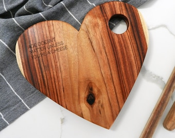 Heart Board - Personalised Heart Shaped Cheese Board