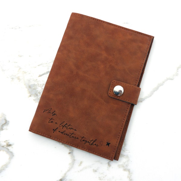 Personalised Leatherette Passport Wallet