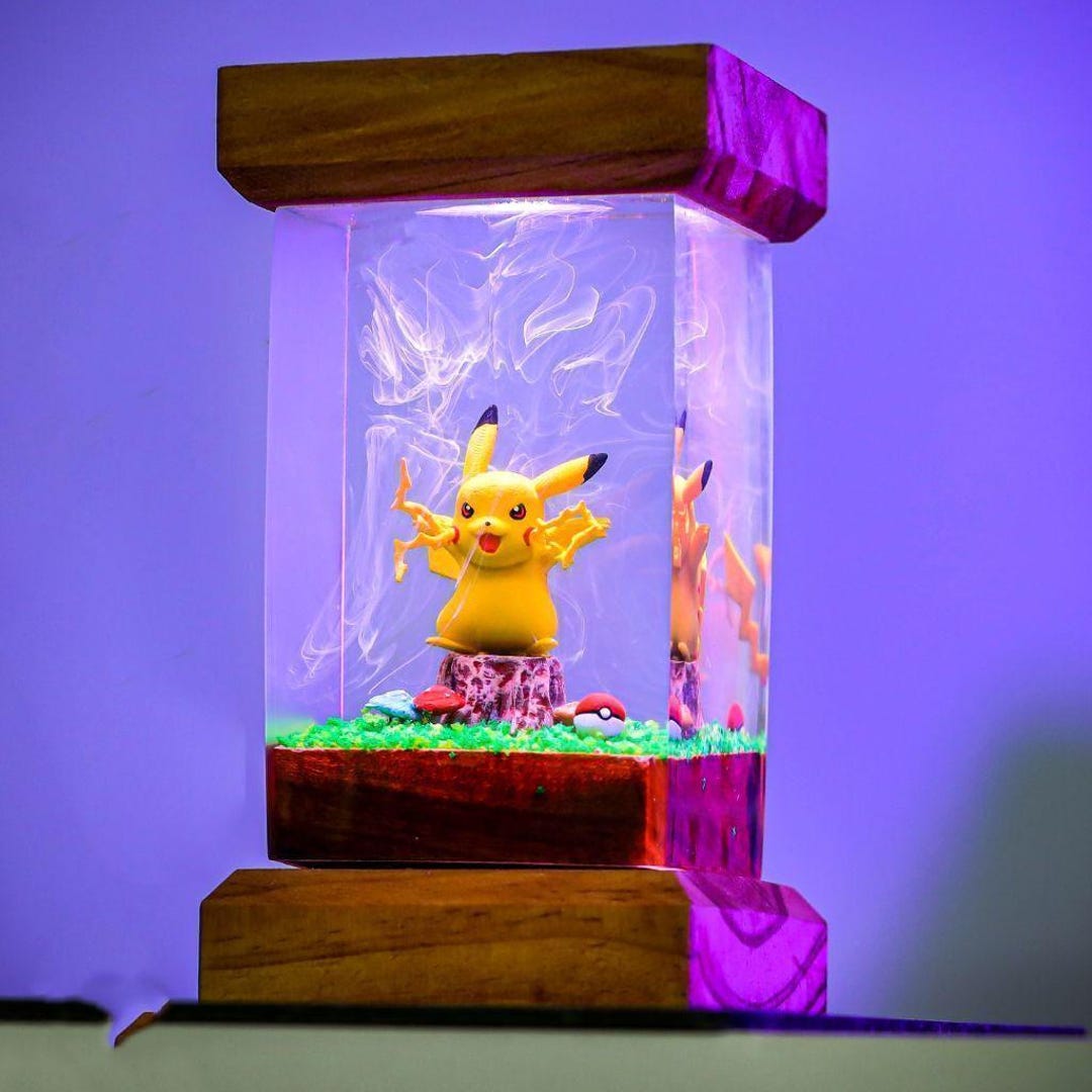 Pikachu Pokemon Resin Lamp Ver 2, Iconic Pokemon Art Night Light ...