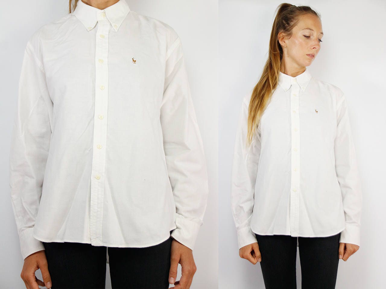 white polo button up