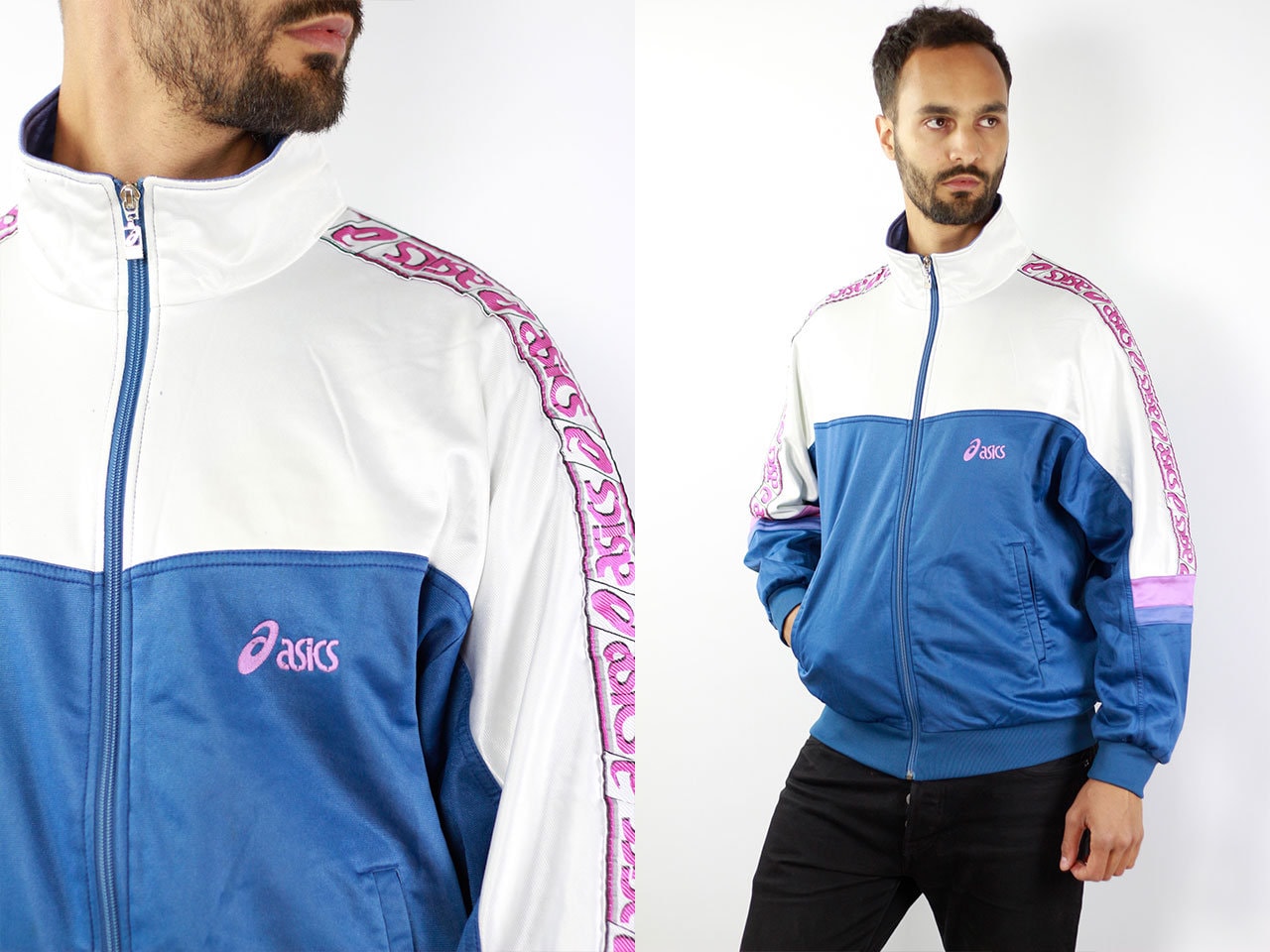 asics tracksuit blue