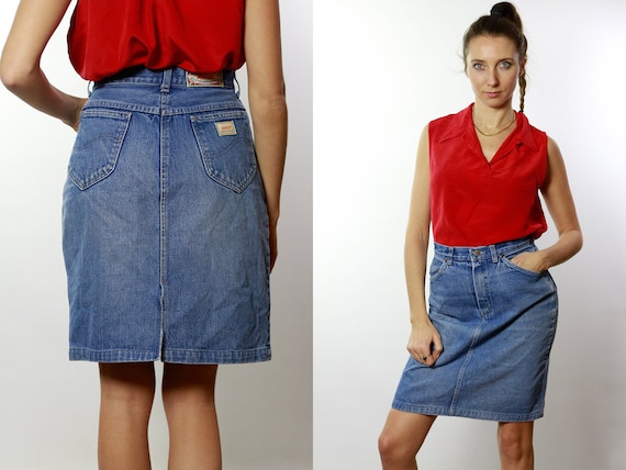 80s jean skirts