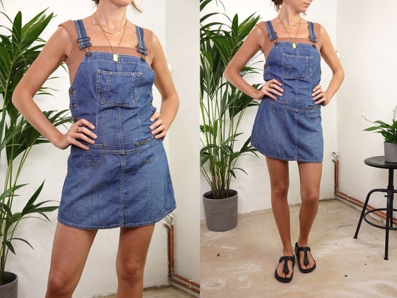Denim Overalls Dress Vintage Dungarees Denim Dunga