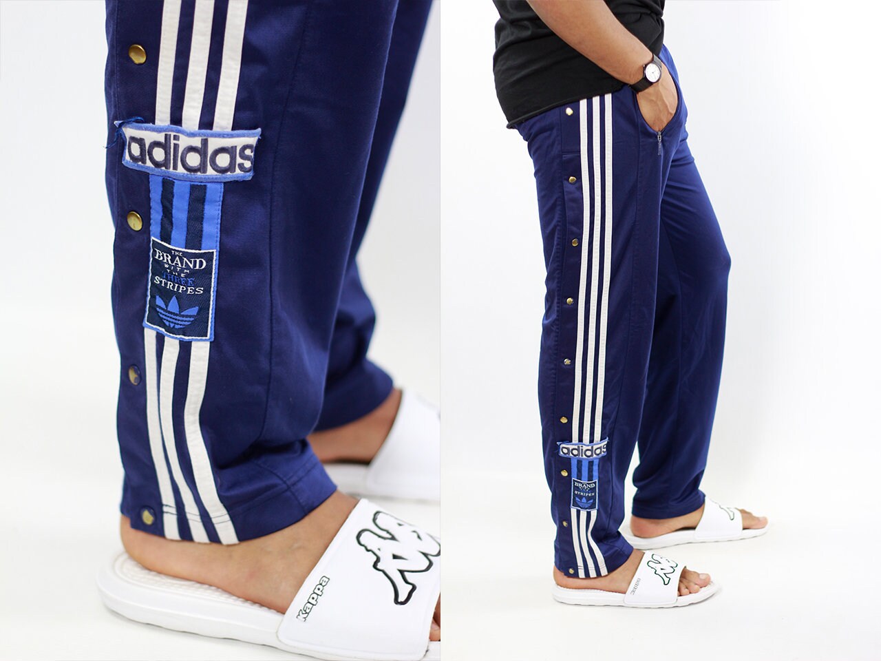 adidas pants with buttons on the side