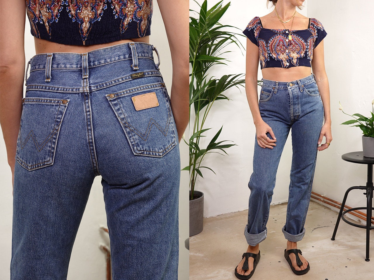wrangler mum jeans