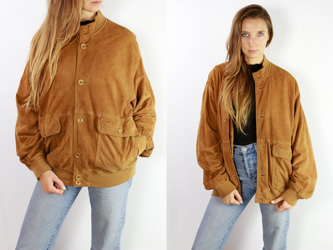 tan suede bomber jacket womens